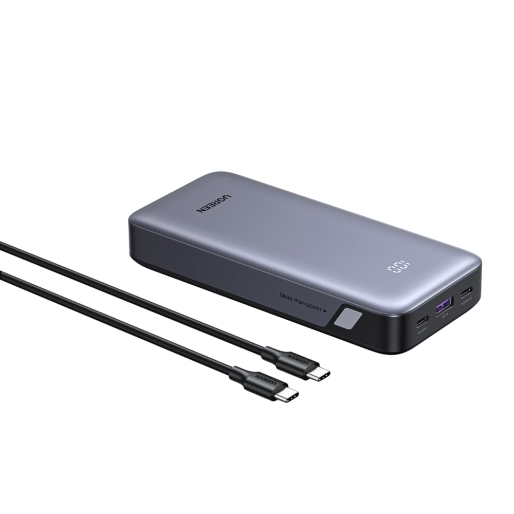Batteria Esterna UGREEN Nexode PB532 (55989B), 20000mAh, 30W, QC + PD, 1 x USB-A - 2 x USB-C, Grigio