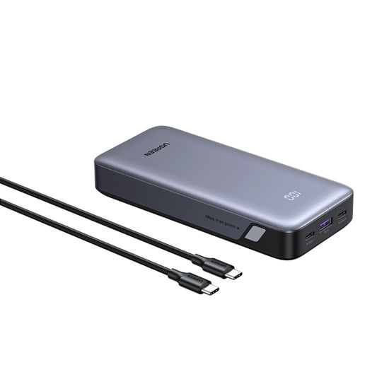 Batterie Externe UGREEN Nexode PB532 (55989B), 20000mAh, 30W, QC + PD, 1 x USB-A - 2 x USB-C, Gris