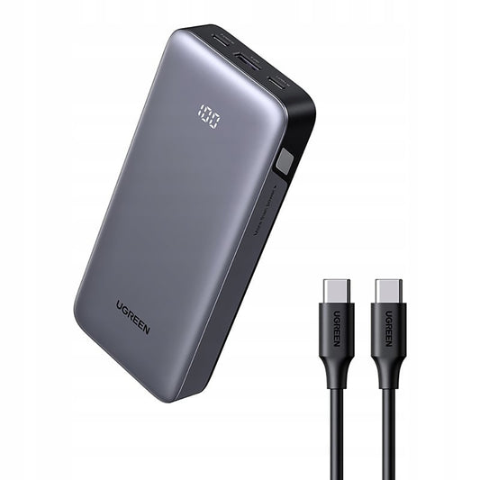 Batterie Externe UGREEN Nexode PB532 (55989B), 20000mAh, 30W, QC + PD, 1 x USB-A - 2 x USB-C, Gris