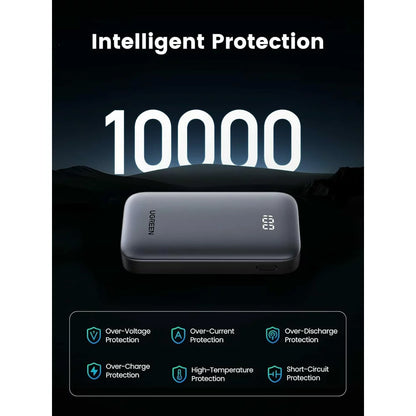 Batteria Esterna UGREEN PB502, 10000mAh, 30W, QC + PD, 1 x USB-A - 1 x USB-C, Grigio