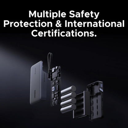 Batteria Esterna UGREEN PB550, 20000mAh, 67W, QC + PD, 1 x USB-A - 2 x USB-C, Grigio