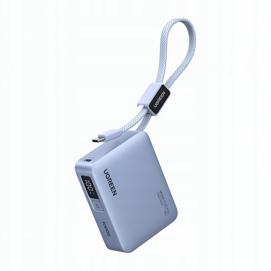 Externe Batterie UGREEN PB584 (75173B), 10000mAh, 33W, QC + PD, 1 x USB-A - 2 x USB-C, Blau