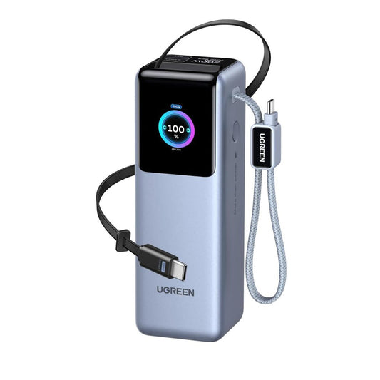 Batteria Esterna UGREEN PB728 (75702B), 25000mAh, 200W, QC + PD, 1 x USB-A - 3 x USB-C, Grigio