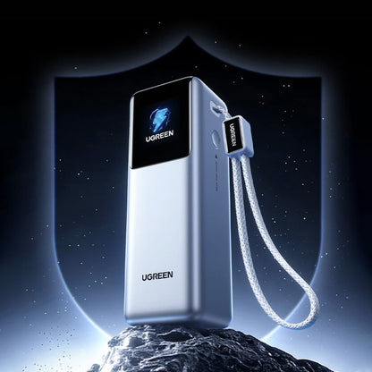 Externe Batterie UGREEN PB728 (75702B), 25000mAh, 200W, QC + PD, 1 x USB-A - 3 x USB-C, Grau
