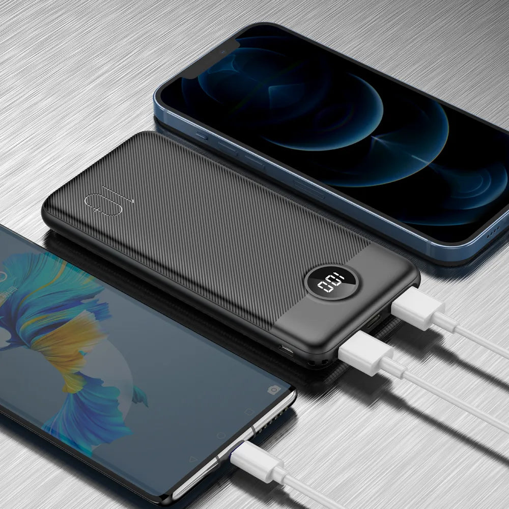 Batteria Esterna Veger L10S, 10000mAh, 20W, QC + PD, 1 x USB-C - 2 x USB-A, Nera