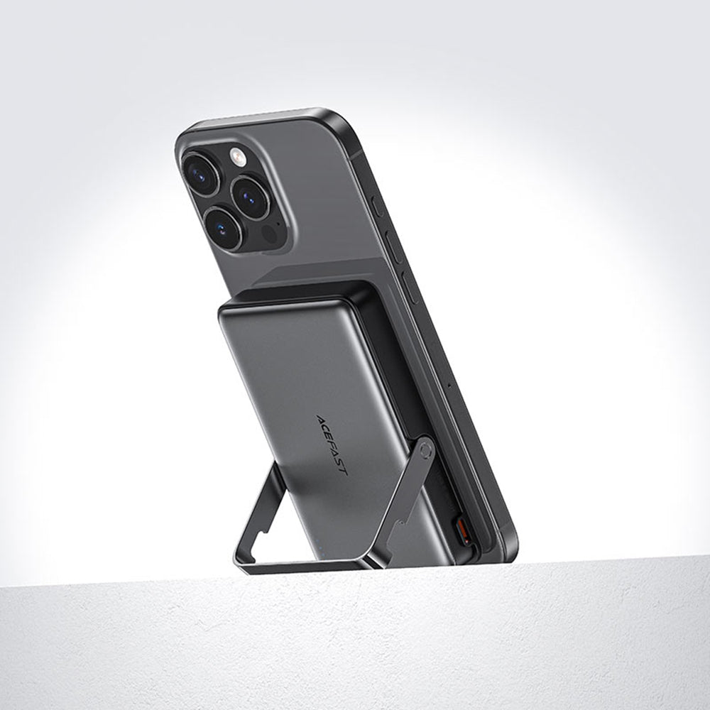 Batteria Esterna Wireless Acefast M17, 10000mAh, 22.5W, PD + FQI, 1 x QI - 1 x USB-C, Nera