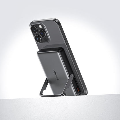 Batteria Esterna Wireless Acefast M17, 10000mAh, 22.5W, PD + FQI, 1 x QI - 1 x USB-C, Nera