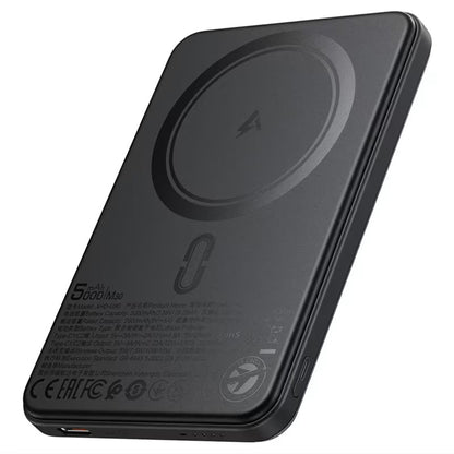 Batteria Esterna Wireless Acefast M30, 5000mAh, 20W, PD + FQI, 1 x QI - 2 x USB-C, Nera