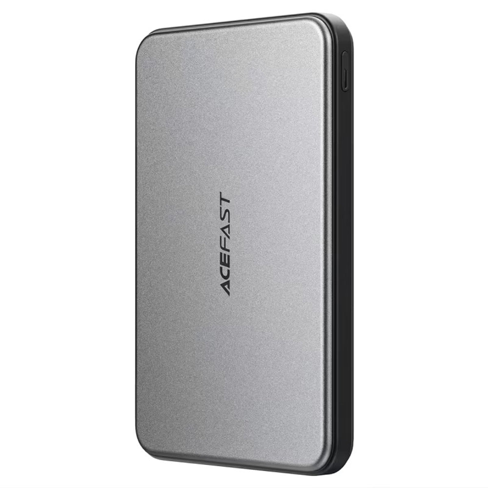 Batteria Esterna Wireless Acefast M30, 5000mAh, 20W, PD + FQI, 1 x QI - 2 x USB-C, Nera
