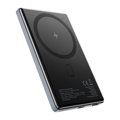 Externer Wireless Akku Allity. APB-300, 5000mAh, 20W, PD + FQI, 1 x QI - 1 x USB-C, Grau