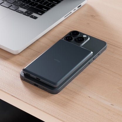 Externer Wireless Akku Allity. APB-300, 5000mAh, 20W, PD + FQI, 1 x QI - 1 x USB-C, Grau