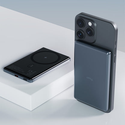 Externer Wireless Akku Allity. APB-300, 5000mAh, 20W, PD + FQI, 1 x QI - 1 x USB-C, Grau