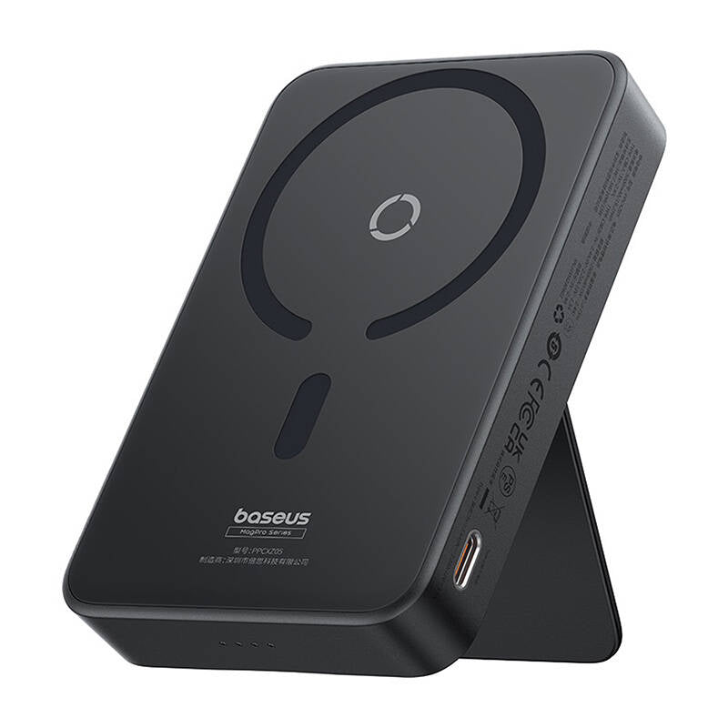Externer Wireless-Akku Baseus MagPro PPCXZ05, 5000mAh, 20W, PD + FQI, 1 x QI - 1 x USB-C, Schwarz P10064101123-00