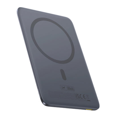 Batterie Externe Sans Fil Baseus PicoGo AM41, 5000mAh, 20W, PD + FQI, 1 x QI - 1 x USB-C, Gris P1007680C813-00