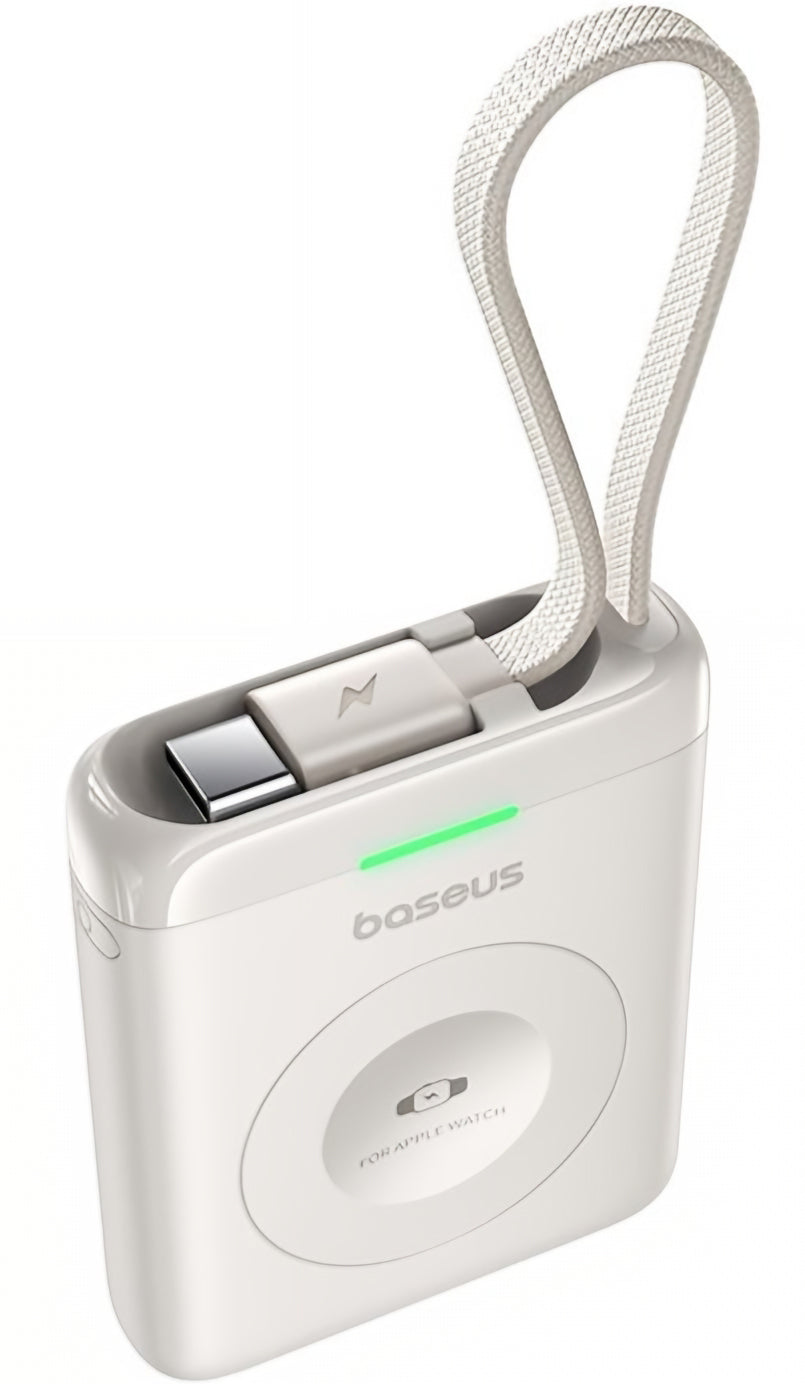 Batteria Esterna Wireless Baseus EnerFill FW11 per Apple Watch Series, 1640mAh, 5W, 1 x QI, Bianca E0205302