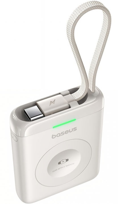 Batteria Esterna Wireless Baseus EnerFill FW11 per Apple Watch Series, 1640mAh, 5W, 1 x QI, Bianca E0205302