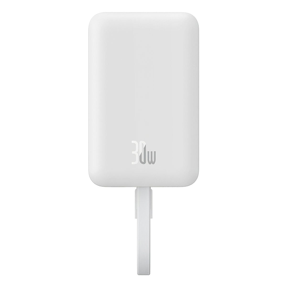 Batterie Externe Sans Fil Baseus Magnetic Mini, 10000mAh, 30W, PD + FQI, 1 x QI - 2 x USB-C, Blanche P1002210B223-00