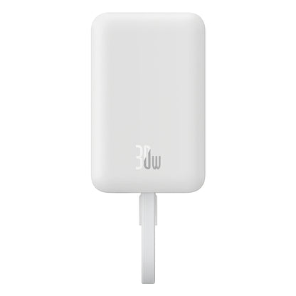 Batterie Externe Sans Fil Baseus Magnetic Mini, 10000mAh, 30W, PD + FQI, 1 x QI - 2 x USB-C, Blanche P1002210B223-00