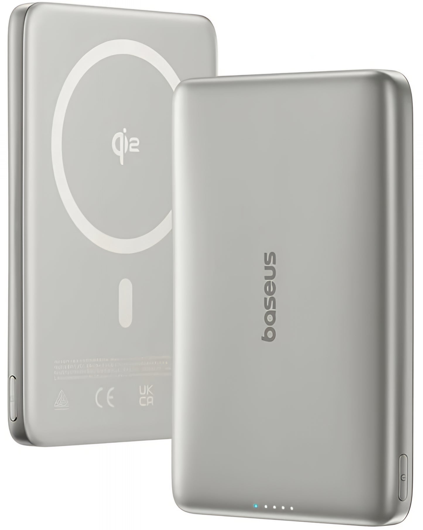 Externer Wireless-Akku Baseus PicoGo AM41, 10000mAh, 27W, PD + FQI, 1 x QI - 1 x USB-C, Beige E0027203