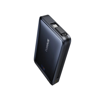Batterie Externe Sans Fil Baseus Nomos, 10000mAh, 45W, PD + FQI, 1 x QI - 2 x USB-C, Noire P10078800123-00