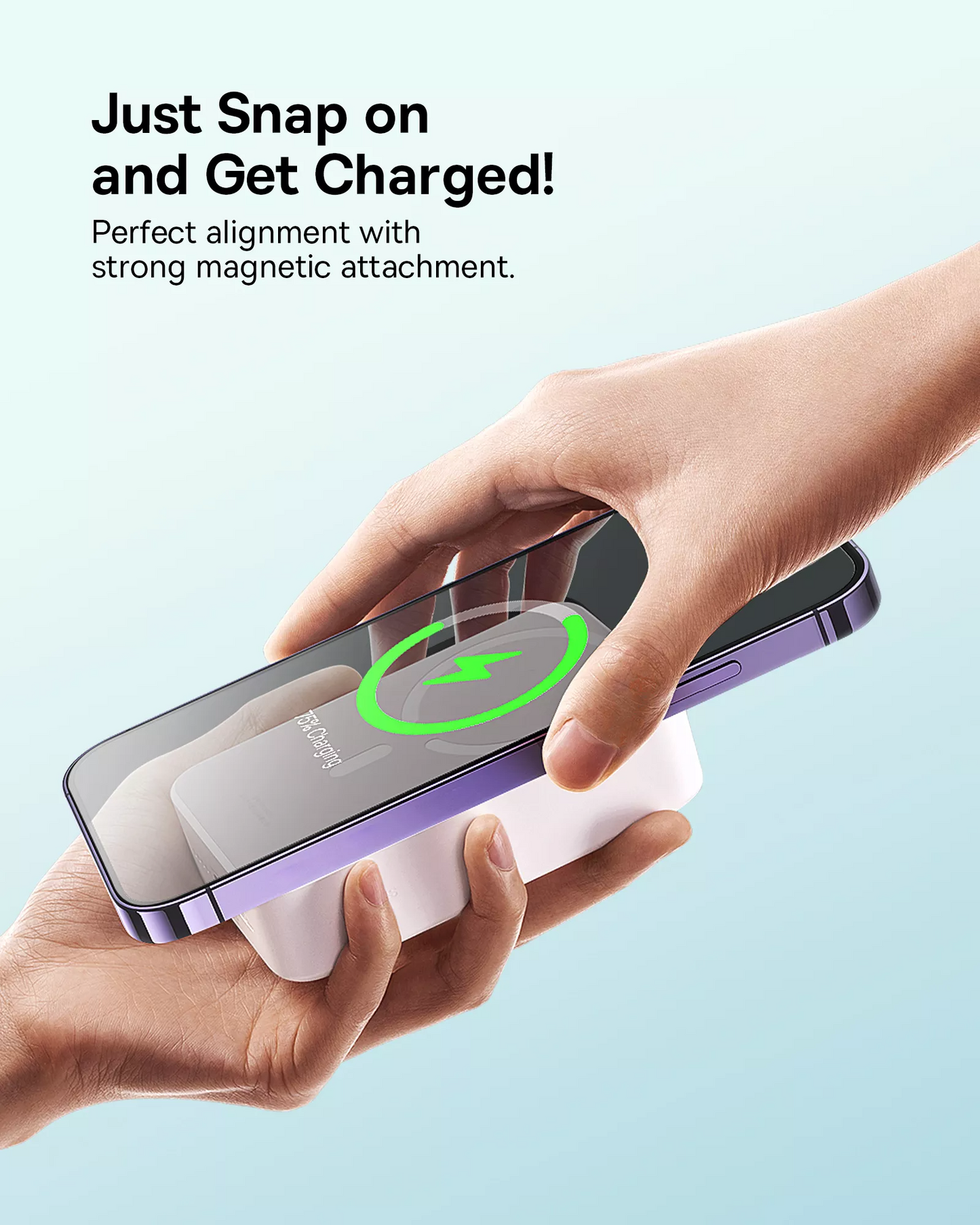 Kabellose Powerbank Baseus EnerFill FM41 Mini, 20000mAh, 20W, PD + FQI, 1 x QI - 1 x USB-C, Weiß E0027U01