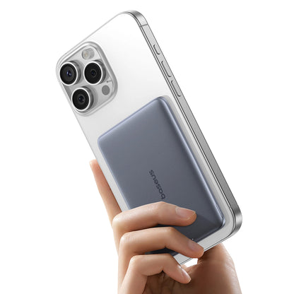 Batterie Externe Sans Fil Baseus PicoGo AM41, 5000mAh, 20W, PD + FQI, 1 x QI - 1 x USB-C, Gris P1007680C813-00