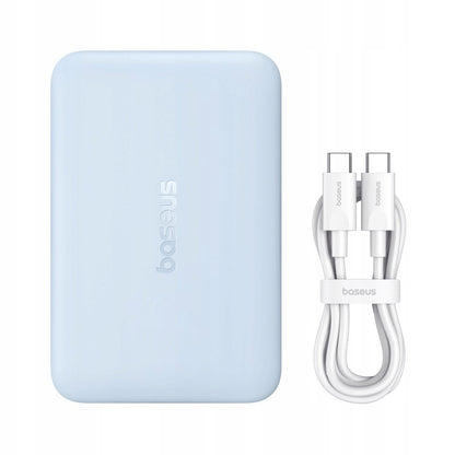 Kabellose Externe Batterie Baseus EnerFill FM11 Ultra-Mini, 10000mAh, 22,5W, PD + FQI, 1 x QI - 1 x USB-C, Blau P1008210E313-00