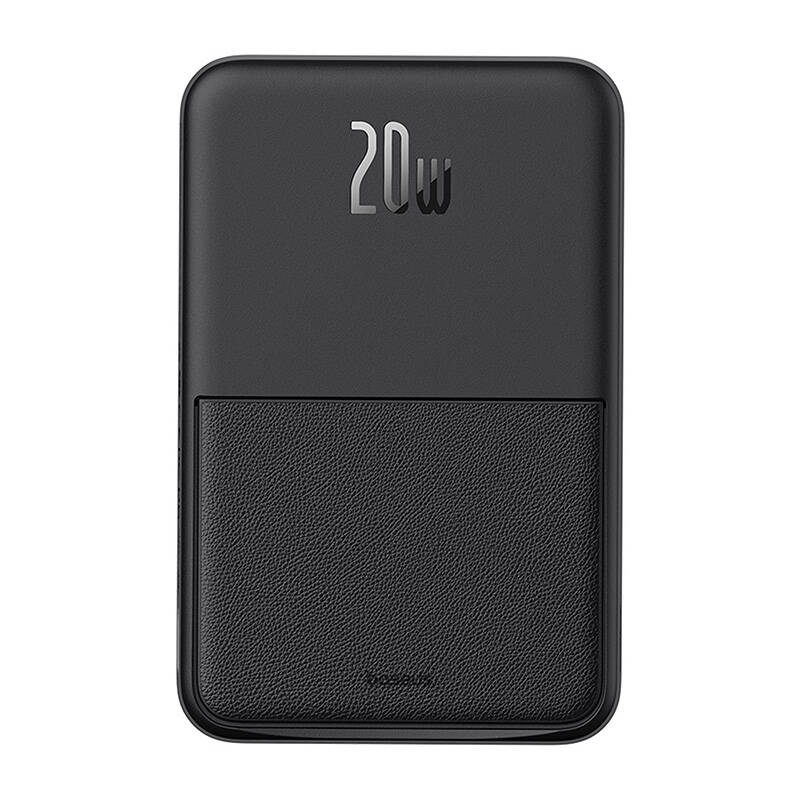 Externer Wireless-Akku Baseus MagPro PPCXZ05, 5000mAh, 20W, PD + FQI, 1 x QI - 1 x USB-C, Schwarz P10064101123-00