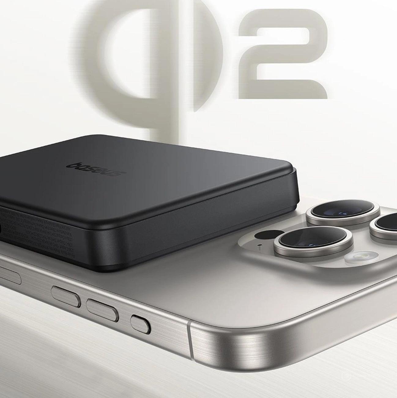 Externer Wireless-Akku Baseus Airpow2 Qi2, 10000mAh, 22.5W, QC + PD + FQI, 1 x QI - 1 x USB-A - 1 x USB-C, Schwarz P10080000123-00