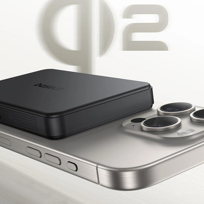 Externer Wireless-Akku Baseus Airpow2 Qi2, 10000mAh, 22.5W, QC + PD + FQI, 1 x QI - 1 x USB-A - 1 x USB-C, Schwarz P10080000123-00