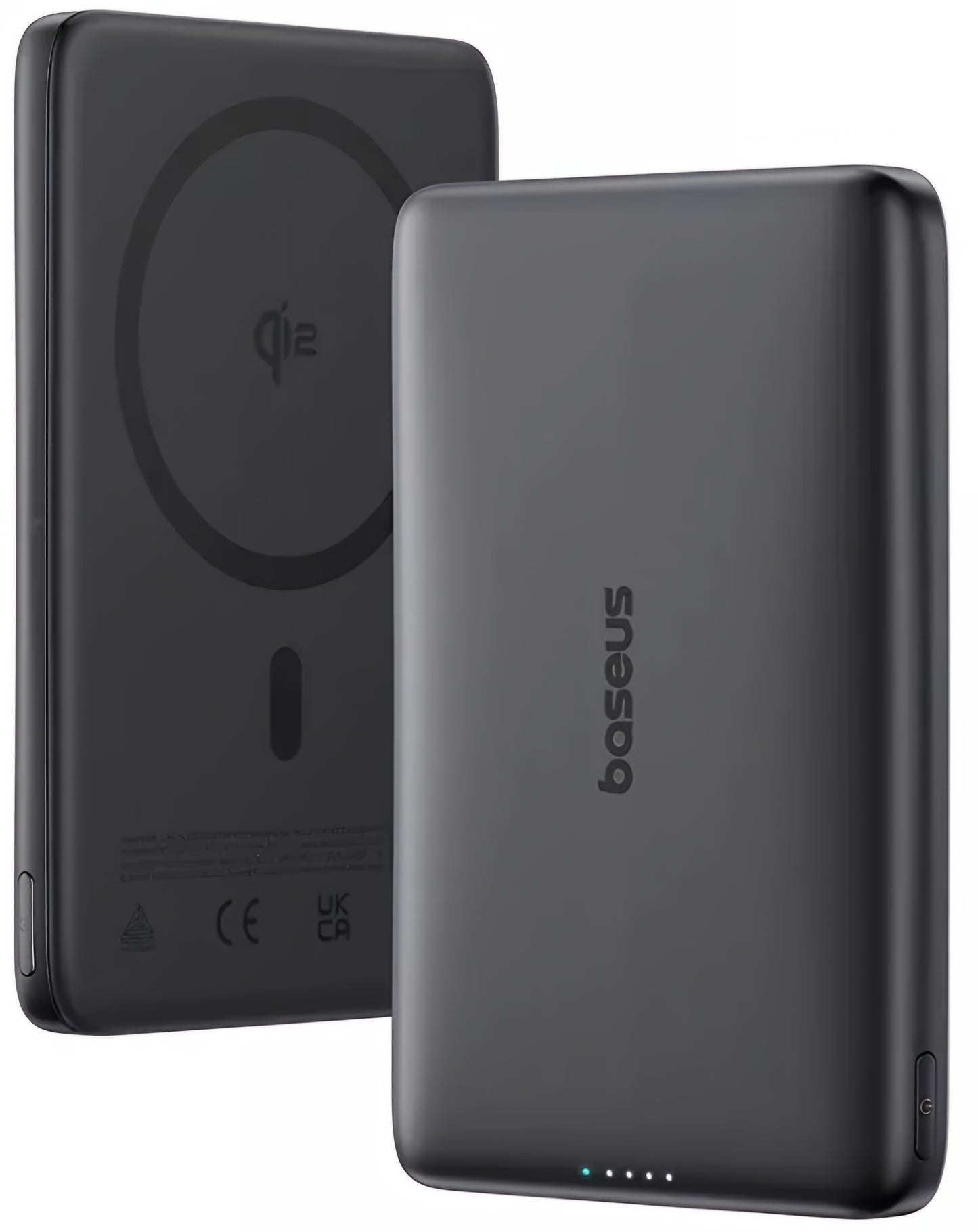 Baseus PicoGo AM41 Wireless External Battery, 10000mAh, 27W, PD + FQI, 1 x QI - 1 x USB-C, Black E0027201