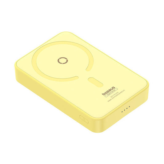 External Wireless Battery Baseus MagPro PPCXZ05, 5000mAh, 20W, PD + FQI, 1 x QI - 1 x USB-C, Yellow P10064101Y23-00