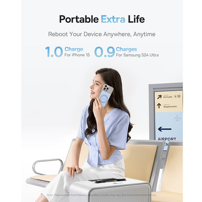 Batterie Externe Sans Fil Baseus PicoGo, 5000mAh, 20W, PD + FQI, 1 x QI - 1 x USB-C, Bleue P10076800313-00