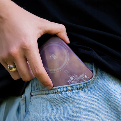 Batterie externe sans fil Blavec BJ-04 Slim, 10000 mAh, 22,5 W, PD + FQI, 1 x QI - 1 x USB-C, violet