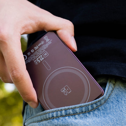 Blavec BJ-03 Slim kabellose Powerbank, 10000 mAh, 22,5 W, PD + FQI, 1 x QI – 1 x USB-C, Lila