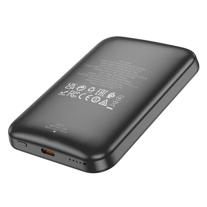 Batterie Externe Sans Fil Borofone BJ63 Nimble, 5000mAh, 20W, PD + FQI, 1 x QI - 1 x USB-C, Noire