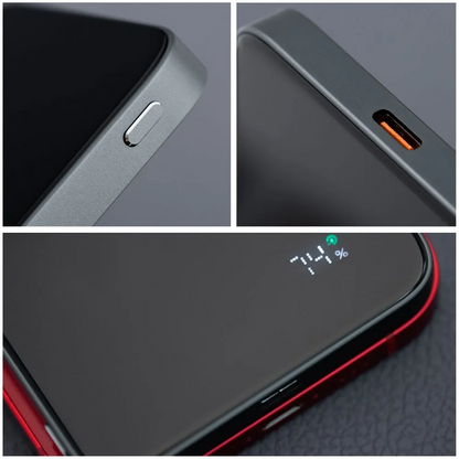 Batteria Esterna Wireless Forcell F5K8, 5000mAh, 15W, PD + FQI, 1 x QI - 1 x USB-C, Nera