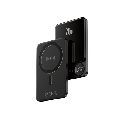 Externer Wireless-Akku Forever MATB-200, 5000mAh, 20W, PD + FQI, 1 x QI - 1 x USB-C, Schwarz