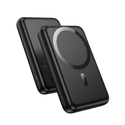 Batterie Externe Sans Fil HOCO J141, 10000mAh, 20W, PD + FQI, 1 x QI - 1 x USB-C, Noire