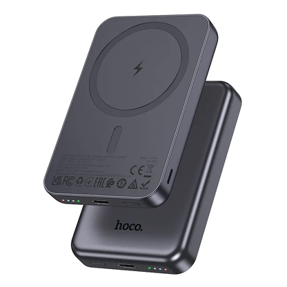 Batteria Esterna Wireless HOCO J160, 5000mAh, 10W, 1 x QI - 1 x USB-C, Grigio