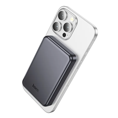 Batteria Esterna Wireless HOCO J160, 5000mAh, 10W, 1 x QI - 1 x USB-C, Grigio