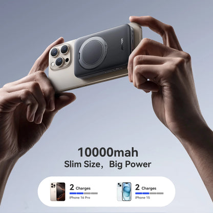Batteria Esterna Wireless Joyroom JR-PBM12, 10000mAh, 22.5W, QC + PD + FQI, 1 x QI - 1 x USB-A - 1 x USB-C, Nera