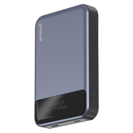 Batteria Esterna Wireless Proove Hoodman, 10000mAh, 20W, PD + FQI, 1 x QI - 1 x USB-C, Grigio PBH120010003