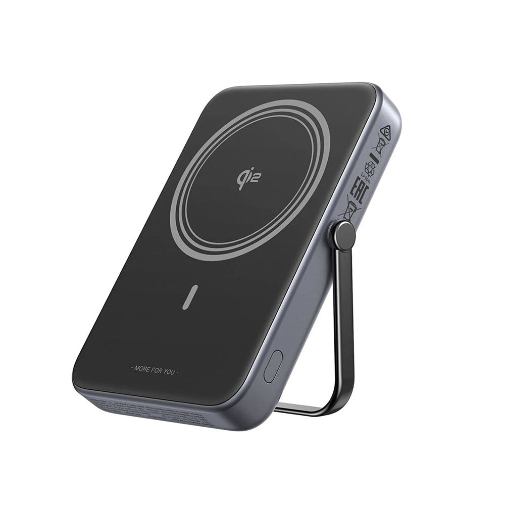 UGREEN PB764 Uno Wireless External Battery, 10000mAh, 20W, PD + FQI, 1 x QI - 1 x USB-C, Gray