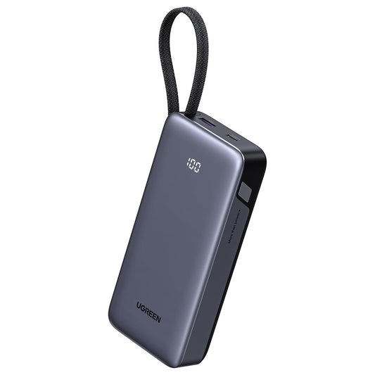 Batteria Esterna UGREEN PB536 (55988B), 20000mAh, 45W, QC + PD, 1 x USB-A - 2 x USB-C, Grigio