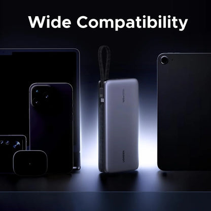 Externer Akku UGREEN PB726 (55995B), 25000mAh, 165W, QC + PD, 1 x USB-A - 3 x USB-C, Grau