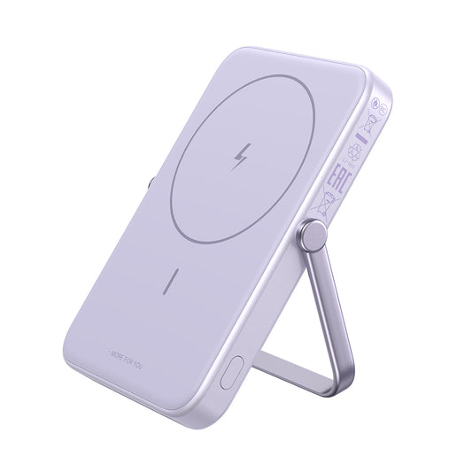 Batterie Externe Sans Fil UGREEN PB571 Uno, 5000mAh, 20W, PD + FQI, 1 x QI - 1 x USB-C, Mauve
