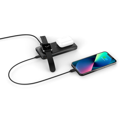 Batterie Externe Sans Fil Veger MagMulti W1156, 10000mAh, 22.5W, QC + PD + FQI, 2 x QI - 1 x USB-A - 1 x USB-C, Noire