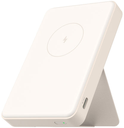 Batterie Externe Sans Fil Xiaomi Mi Magnetic, 6000mAh, 15W, PD + FQI, 1 x QI - 1 x USB-C, Beige BHR9074GL