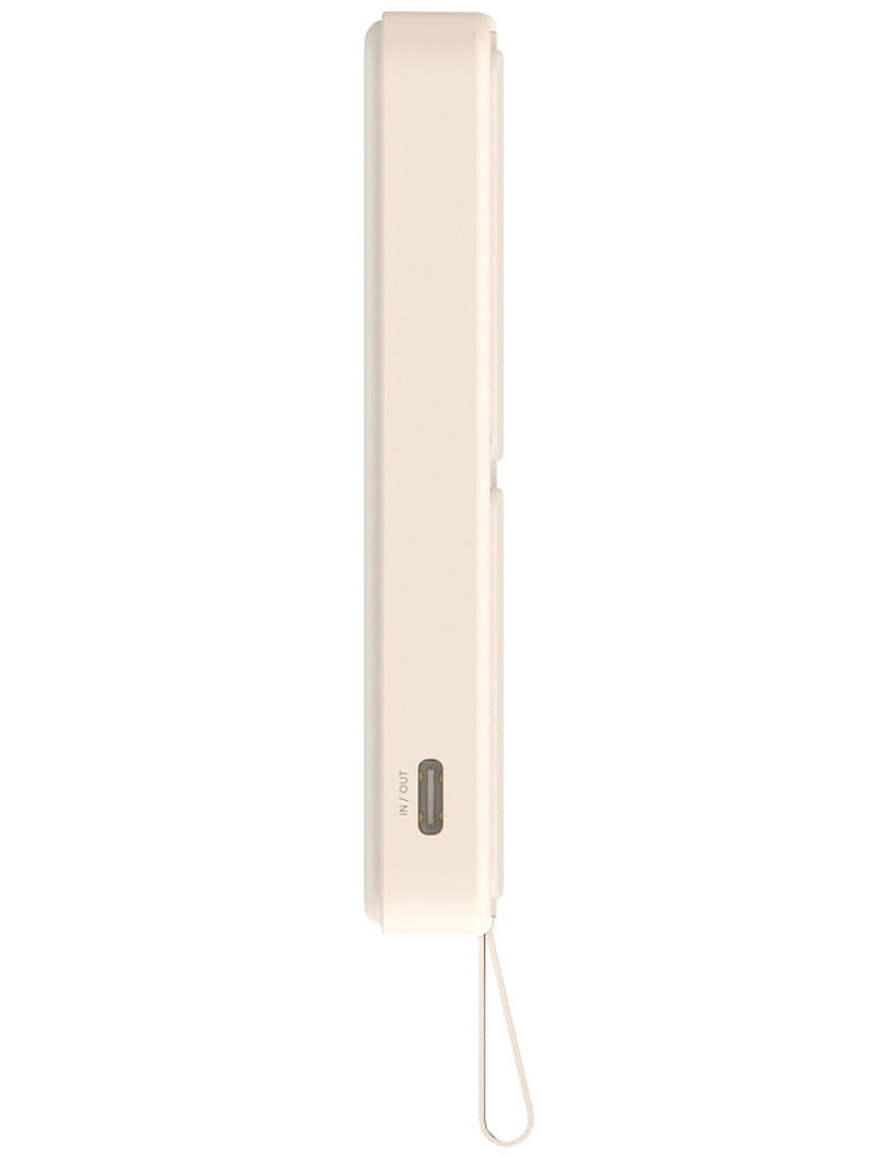 Batterie Externe Sans Fil Xiaomi Mi Magnetic, 6000mAh, 15W, PD + FQI, 1 x QI - 1 x USB-C, Beige BHR9074GL